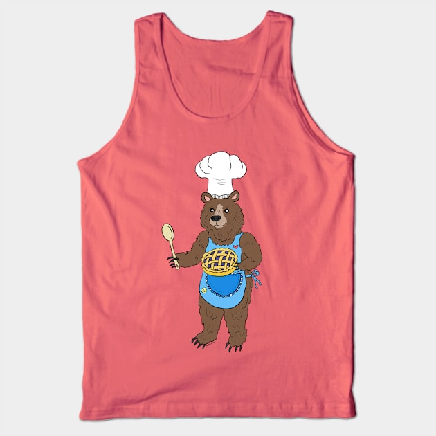 Grizzly bear baking Tank Top by doodletokki